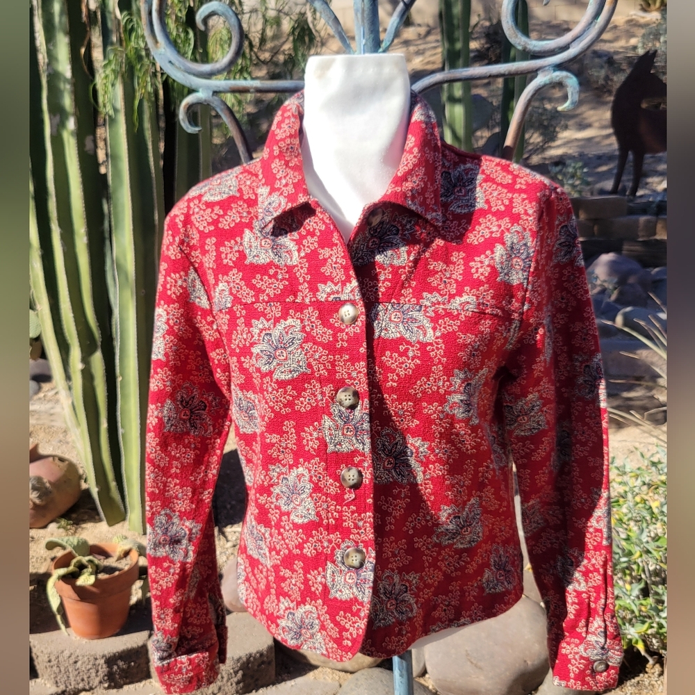 Western Red Paisley Country Jacket